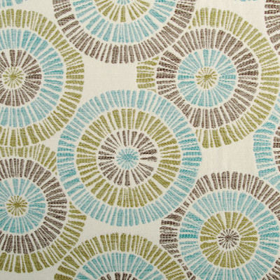 SUBURBAN FABRICS-71035 -680-AQUA/COCOA