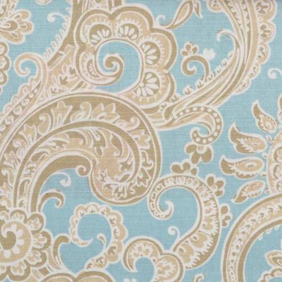 DURALEE FABRICS-72084 -50-NATURAL/BLUE