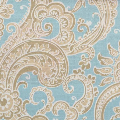 DURALEE FABRICS-72084 -50-NATURAL/BLUE