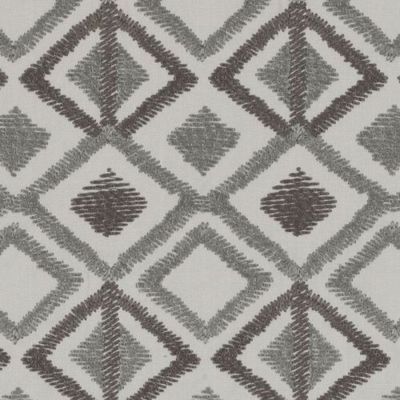 HIGHLAND COURT FABRICS-HA61428 -606-LINEN/CHARC