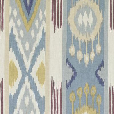 DURALEE FABRICS-DP61435 -56-BLUE/GOLD