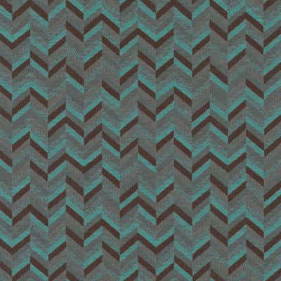 DURALEE FABRICS-90920 -680-AQUA/COCOA