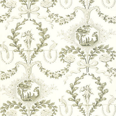 Schumacher Wallcovering - 5004110-Jester Arabesque - Grisaille