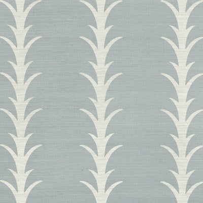 Schumacher Wallcovering - 5006056-Acanthus Stripe - Chambray