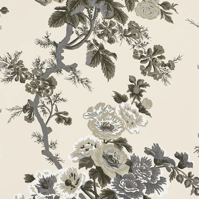 Schumacher Wallcovering - 5006920-Pyne Hollyhock - Charcoal