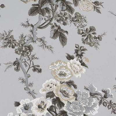 Schumacher Wallcovering - 5006923-Pyne Hollyhock - Grisaille
