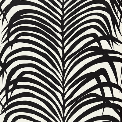 Schumacher Wallcovering - 5006932-Zebra Palm - Ebony