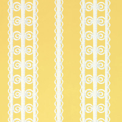 Schumacher Wallcovering - 5007722-Wicker Stripe - Lemon Blossom