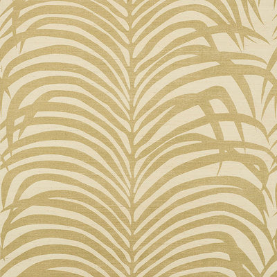 Schumacher Wallcovering - 5008220-Zebra Palm Sisal - Gold On Ivory