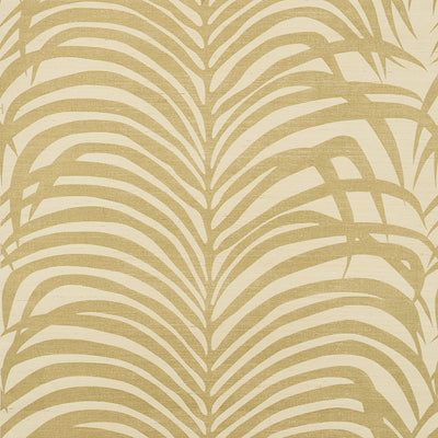 Schumacher Wallcovering - 5008220-Zebra Palm Sisal - Gold On Ivory