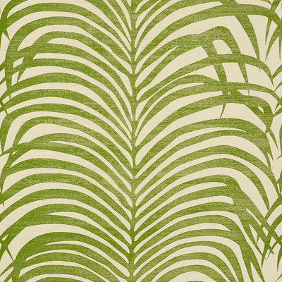 Schumacher Wallcovering - 5008221-Zebra Palm Sisal - Green