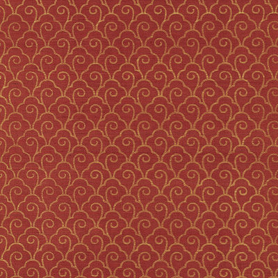 Schumacher Wallcovering - 5008302-Scallop Filigree Sisal - Gold On Lacquer