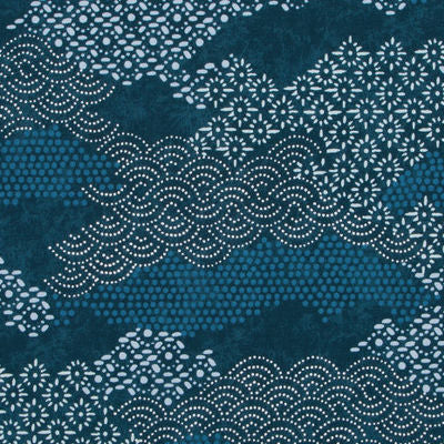 ROBERT ALLEN FABRICS-COTTON HOUSE -INDIGO