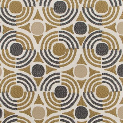 ROBERT ALLEN FABRICS-TETRADISC BK -BRASS