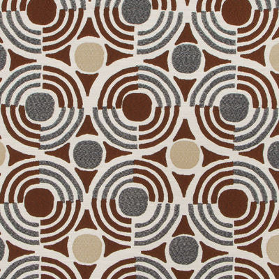 ROBERT ALLEN FABRICS-TETRADISC BK -HENNA