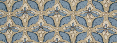 ROBERT ALLEN FABRICS-PAINTED DAMASK -INDIGO