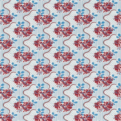 DURALEE FABRICS-DE42672 -73-RED/BLUE