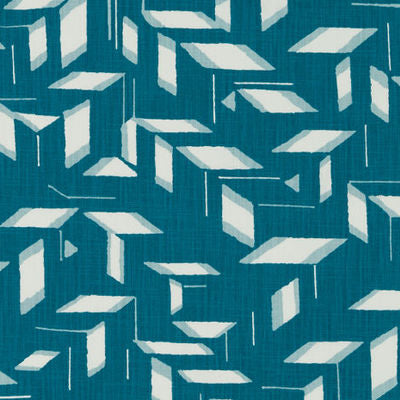 ROBERT ALLEN FABRICS-BLOCK SHAPES -PEACOCK