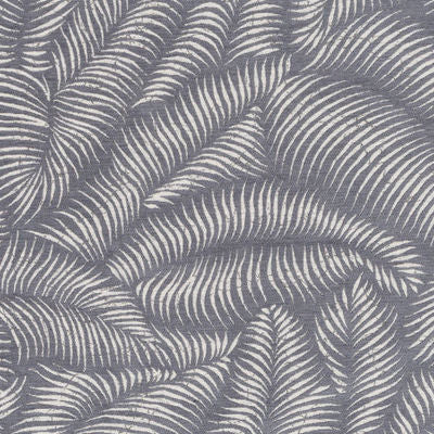 ROBERT ALLEN FABRICS-TROPIC FERNS BK -SLATE