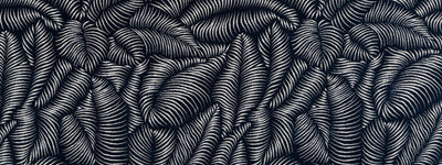 ROBERT ALLEN FABRICS-TROPIC FERNS BK -LAPIS