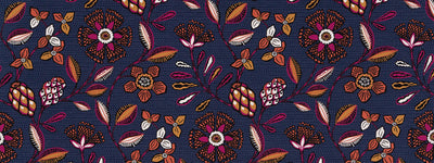 ROBERT ALLEN FABRICS-KANGA FLOWER -BERRY