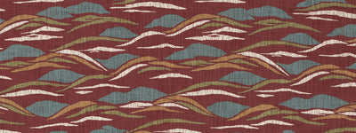 ROBERT ALLEN FABRICS-LOTUS HILLS -CINNABAR