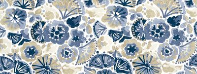 ROBERT ALLEN FABRICS-WATERFLOWERS -DRIFTWOOD