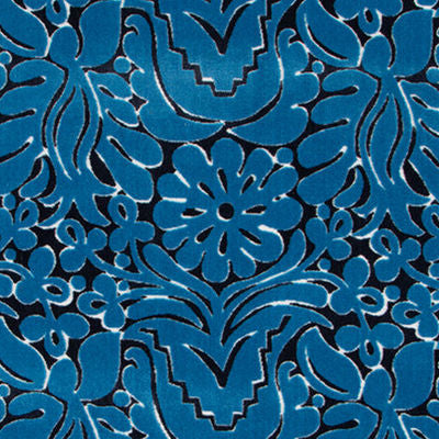 ROBERT ALLEN FABRICS-HUIPIL VELVET -AZURE