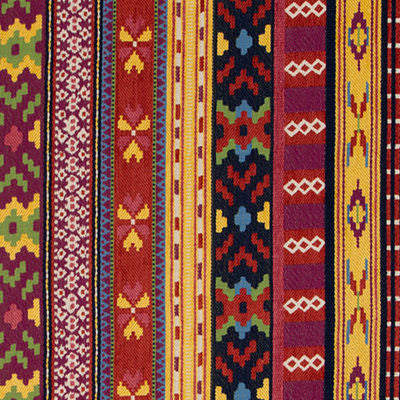 ROBERT ALLEN FABRICS-PUEBLO STRIPE -TOMATO