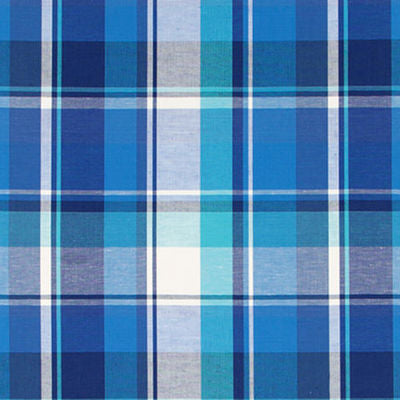 ROBERT ALLEN FABRICS-MADRAS PLAID -AZURE
