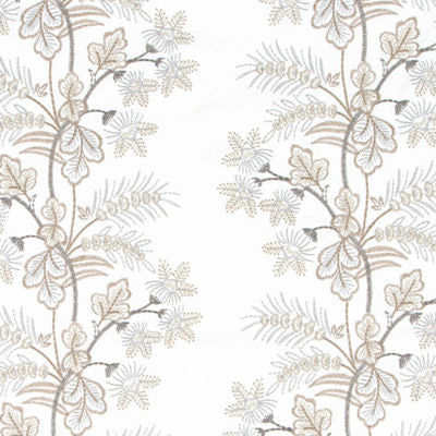 BEACON HILL FABRICS-FLOATING VINE -SILVERGOLD