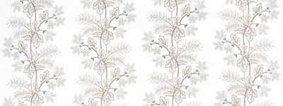 BEACON HILL FABRICS-FLOATING VINE -SILVERGOLD