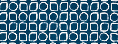 ROBERT ALLEN FABRICS-ASAWA BLOCK -MIDNIGHT