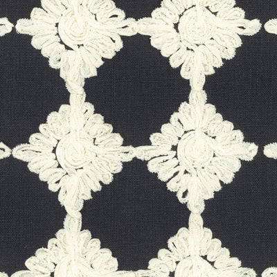 SCHUMACHER FABRICS -55870-ROSETTE EMBROIDERY