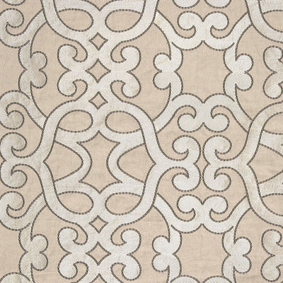 SCHUMACHER FABRICS -65181-AMBOISE LINEN EMBROIDERY
