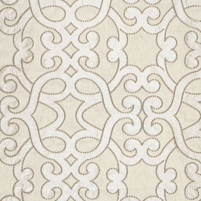 SCHUMACHER FABRICS -65182-AMBOISE LINEN EMBROIDERY