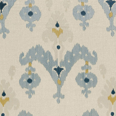 Schumacher Fabrics , a selection of fabrics such as velvet, damask, cotton, silk, linen and sheers.