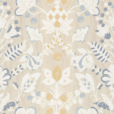 Schumacher Fabrics , a selection of fabrics such as velvet, damask, cotton, silk, linen and sheers.