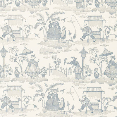 SCHUMACHER FABRICS -66600-BASSANO EMBROIDERED TOILE