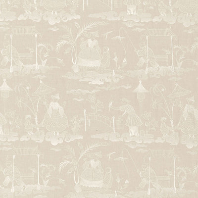 SCHUMACHER FABRICS -66601-BASSANO EMBROIDERED TOILE