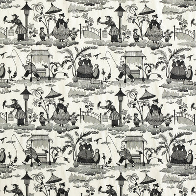 SCHUMACHER FABRICS-66602 - BASSANO EMBROIDERED TOILE