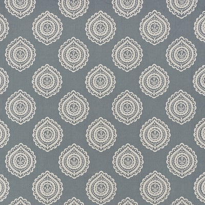 SCHUMACHER FABRICS -70201-OLANA LINEN EMBROIDERY
