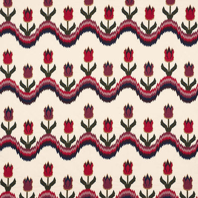 Schumacher Fabrics , a selection of fabrics such as velvet, damask, cotton, silk, linen and sheers.