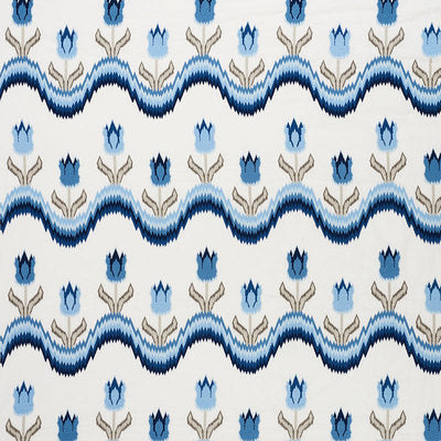 Schumacher Fabrics , a selection of fabrics such as velvet, damask, cotton, silk, linen and sheers.