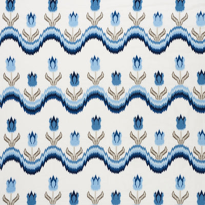SCHUMACHER FABRICS -70272-TULIP FLAMESTITCH EMBROIDERY