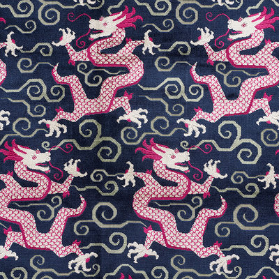 Schumacher Fabrics , a selection of fabrics such as velvet, damask, cotton, silk, linen and sheers.
