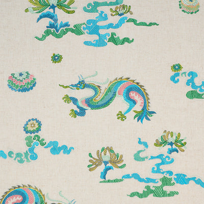 SCHUMACHER FABRICS -78110-HANLUN DRAGON EMBROIDERY