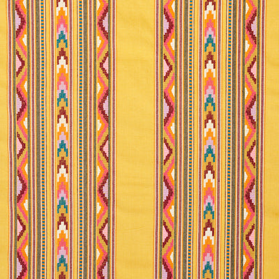 SCHUMACHER FABRICS -78391-ZARZUELA STRIPE EMBROIDERY