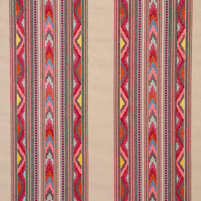 SCHUMACHER FABRICS -78392-ZARZUELA STRIPE EMBROIDERY