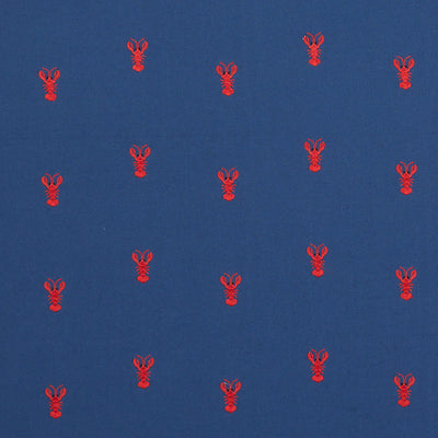 SCHUMACHER FABRICS -78800-LOBSTER EMBROIDERY